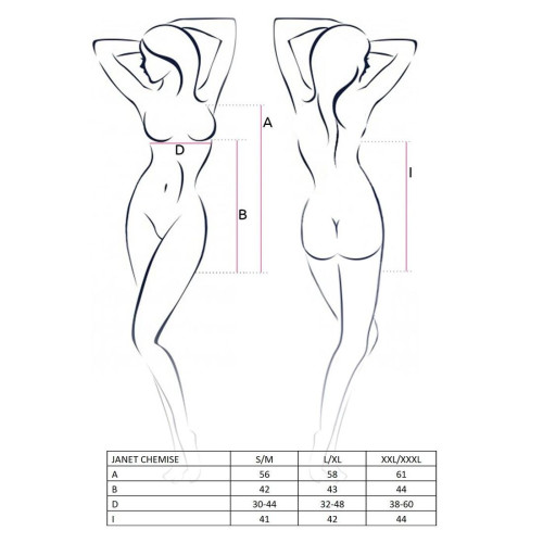 Сукня бебі дол Passion Erotic Line JANET CHEMISE S/M Біла