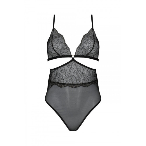 Боді Passion AMBERLY BODY black, S/M, відкрита спина, низ стрінги