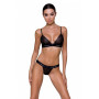 Комплект білизни Passion Exclusive GLAMISS SET black XXL/XXXL