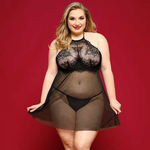 Сукня JSY P91157 Чорна Plus Size