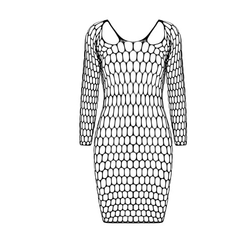 Бодистокинг-платье с глубоким воротником Passion BS093 black