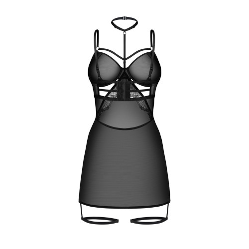 Бэби-долл Obsessive Arrowel Black chemise S/M