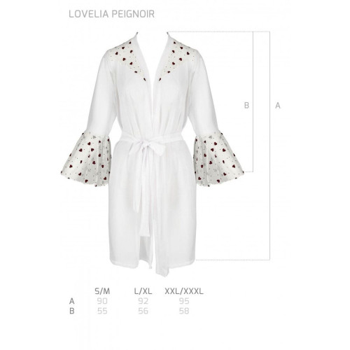 Воздушный пеньюар Passion LOVELIA PEIGNOIR white XXL/XXXL