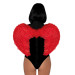 Крылья дьяволицы Leg Avenue devil wings Red, настоящие перья
