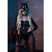 Еротичний костюм кішечки Leg Avenue Fierce Feline XS, боді, пояс з підв’язкою, маска кішки