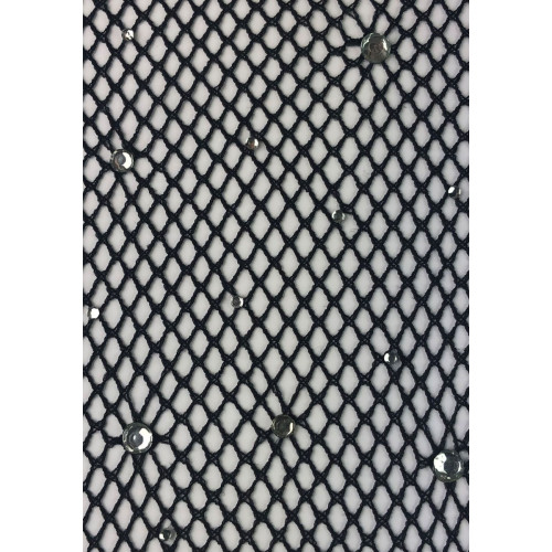 Колготки Leg Avenue Rhinestone micro net tights мелкая сетка, стразы Black One size