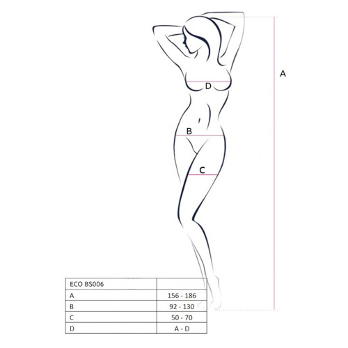 Бодистокинг Passion ECO BS006 white, с доступом