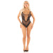 Боди Leg Avenue Rhinestone Net and Lace Bodysuit One Size, Black