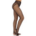 Панчохи Leg Avenue Crotchless Net Tights with Heart Backseam Black One Size
