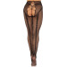 Панчохи Leg Avenue Crotchless Net Tights with Heart Backseam Black One Size