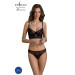 Комплект Passion DROSERA SET black, L/XL, сітка+мереживо, бюстьє та трусики танга