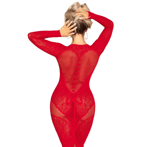 Платье Leg Avenue Lace and Net Bodycon Gown One Size, Red
