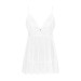 Пеньюар і трусики Obsessive Heavenlly babydoll & thong білі M/L