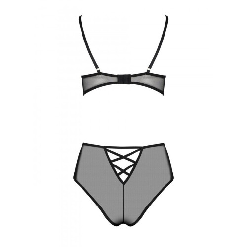 Еротичний комплект з малюнком Passion LOVELIA BIKINI black XXL/XXXL