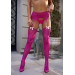 Колготки-панчохи Leg Avenue Heart Garterbelt Stockings One Size Magenta