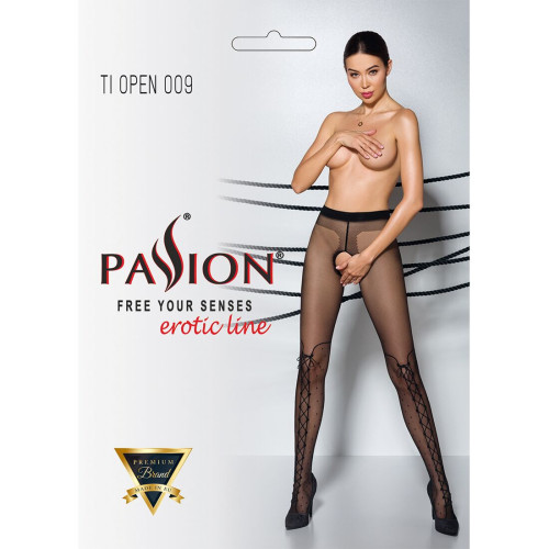 Колготки з відкритим доступом Passion TIOPEN 009 black 3/4 (20 den)
