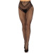 Панчохи Leg Avenue Crotchless Net Tights with Heart Backseam Black One Size