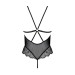 Сетчатое боди с кружевным лифом Passion DELIENA BODY black L/XL