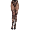 Колготки Leg Avenue Dahlia Lace Tights with Net Thigh Detail One Size