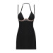 Сорочка Obsessive Selinne chemise & thong чорна XL/2XL
