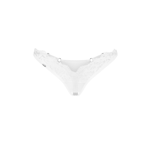 Трусики Obsessive Arrowel White crotchless thong L/XL