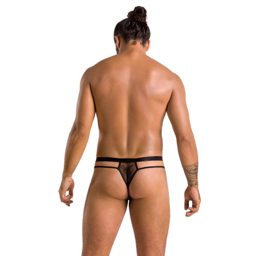 Мужские прозрачные стринги Passion 029 Thong Collin Black XXL/XXXL