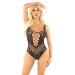 Боди Leg Avenue Rhinestone Net and Lace Bodysuit One Size, Black