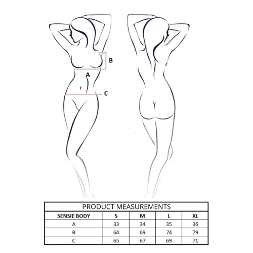 Боди Passion SENSIE BODY black M