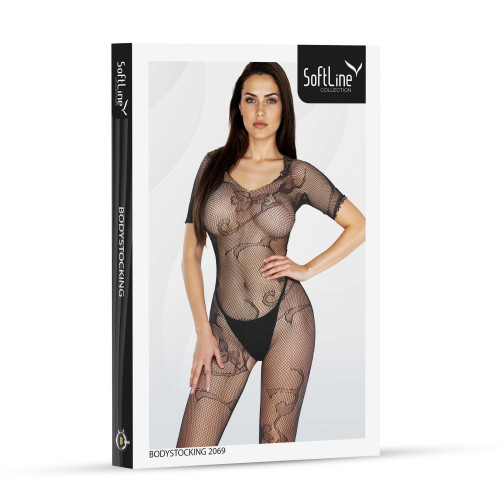 Бодістокінг SoftLine Bodystocking 2069 One Size Black