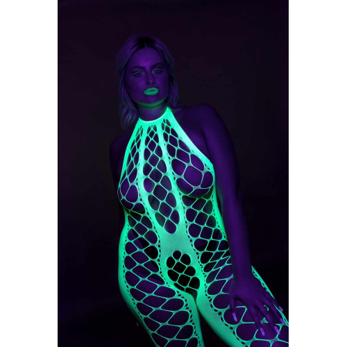 Бодістокінг Ouch! Bodystocking With Halterneck Green XS/XL