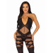 Бодістокінг Leg Avenue Illusion halter bodystocking Black One size