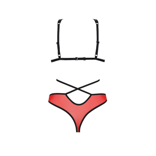 Комплект белья Passion PEONIA SET red XXL/XXXL