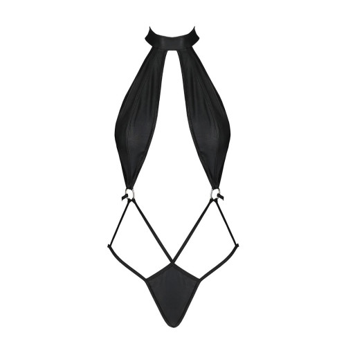 Боді-халтер з екошкіри Passion JANNIES BODY black S/M