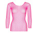 Сетчатый топ Leg Avenue Long Sleeves T-Shirts Neon Pink, One Size