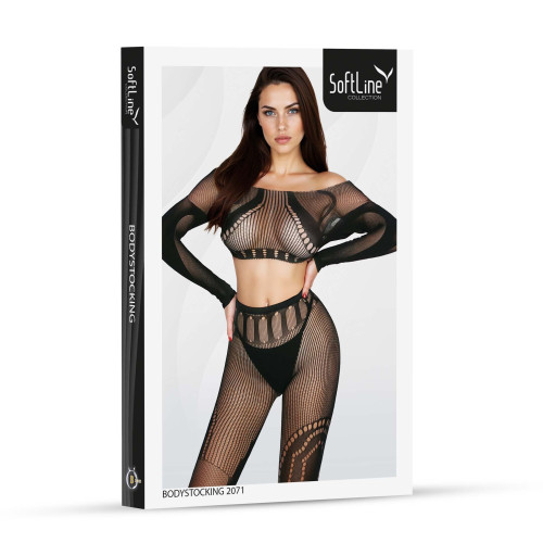 Бодістокінг SoftLine Bodystocking 2071 One Size Black