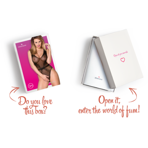 Сітчастий бодістокінг з доступом Obsessive B115 teddy чорний S/M/L