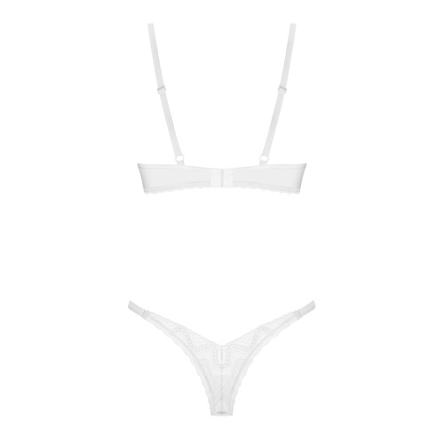 Комплект Obsessive Alissium 2-pcs set, XS/S, кружево, лиф с мягкой чашкой, трусики танга