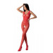 Бодістокінг з крилами Passion BS098 One Size, red, середня сітка, відкритий доступ