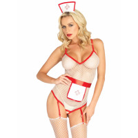 Костюм медсестры Leg Avenue Roleplay TLC Nurse White One size Костюм медсестры Leg Avenue Roleplay TLC Nurse White One size
