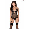 Корсет із декольте Passion ERZA CORSET black S/M