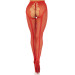 Панчохи Leg Avenue Crotchless Net Tights with Heart Backseam Red One Size