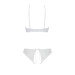 Комплект: бра, трусики с ажурным декором и открытым шагом Passion Ursula Set white XXL/XXXL