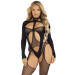 Бодистокинг 2 в 1 Leg Avenue Bodystocking with cutout teddy, One Size, черный, чулки-сетки и тедди