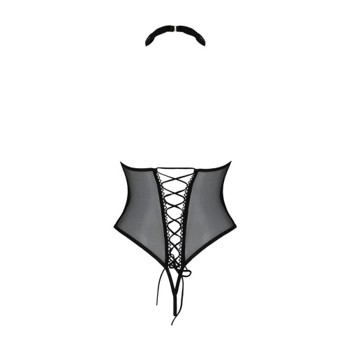 Боді з відкритими грудьми Passion DOMINICA BODY black L/XL