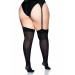 Щільні непрозорі панчохи Leg Avenue Opaque Nylon Thigh Highs Black plus size