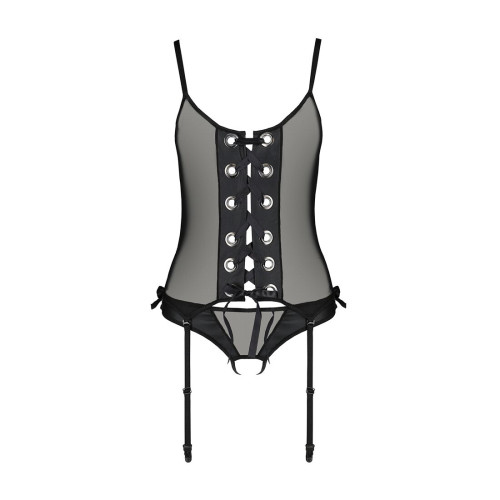 Корсет со шнуровкой Passion NESSY CORSET black S/M
