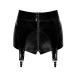 Шортики Noir Handmade F325 Glam, XL, black, винил, высокая талия, крепления для чулок, с доступом