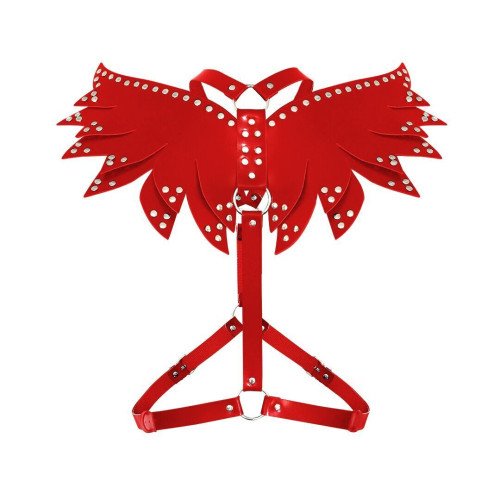 Женская портупея Art of Sex - Wings красная L-2XL, экокожа