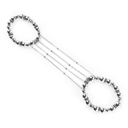 Сексуальное украшение на пенис и мошонку Art of Sex - Jerome, Серебро