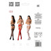 Эротические колготки-бодистокинг с тонкими подвязками Passion S028 One Size, black, открытый доступ